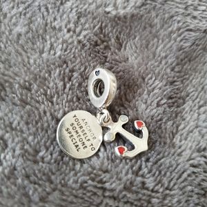 Sterling Silver Anchor & Hearts Pandora charm